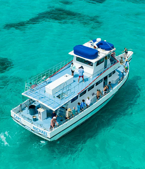 Captain Michael on the charter fishing boat